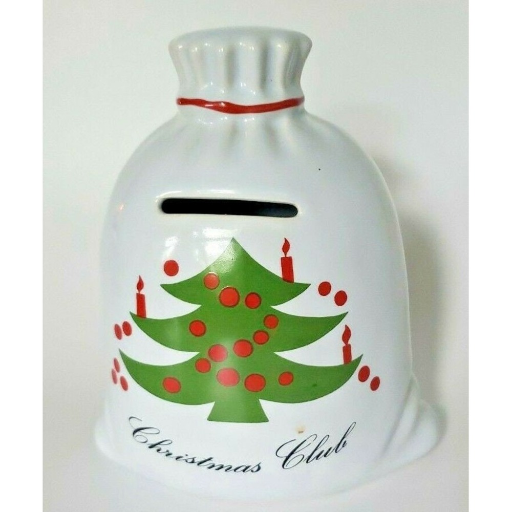 Waechtersbach Christmas Tree Christmas Club Bank Santa Bag Shape Ceramic U23